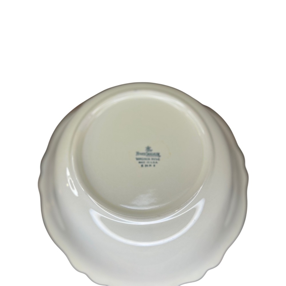 Homer Laughlin Virginia Rose Serving‎ Bowl Cream Floral Scalloped Edge - Picture 3 of 3